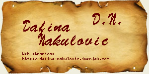 Dafina Nakulović vizit kartica